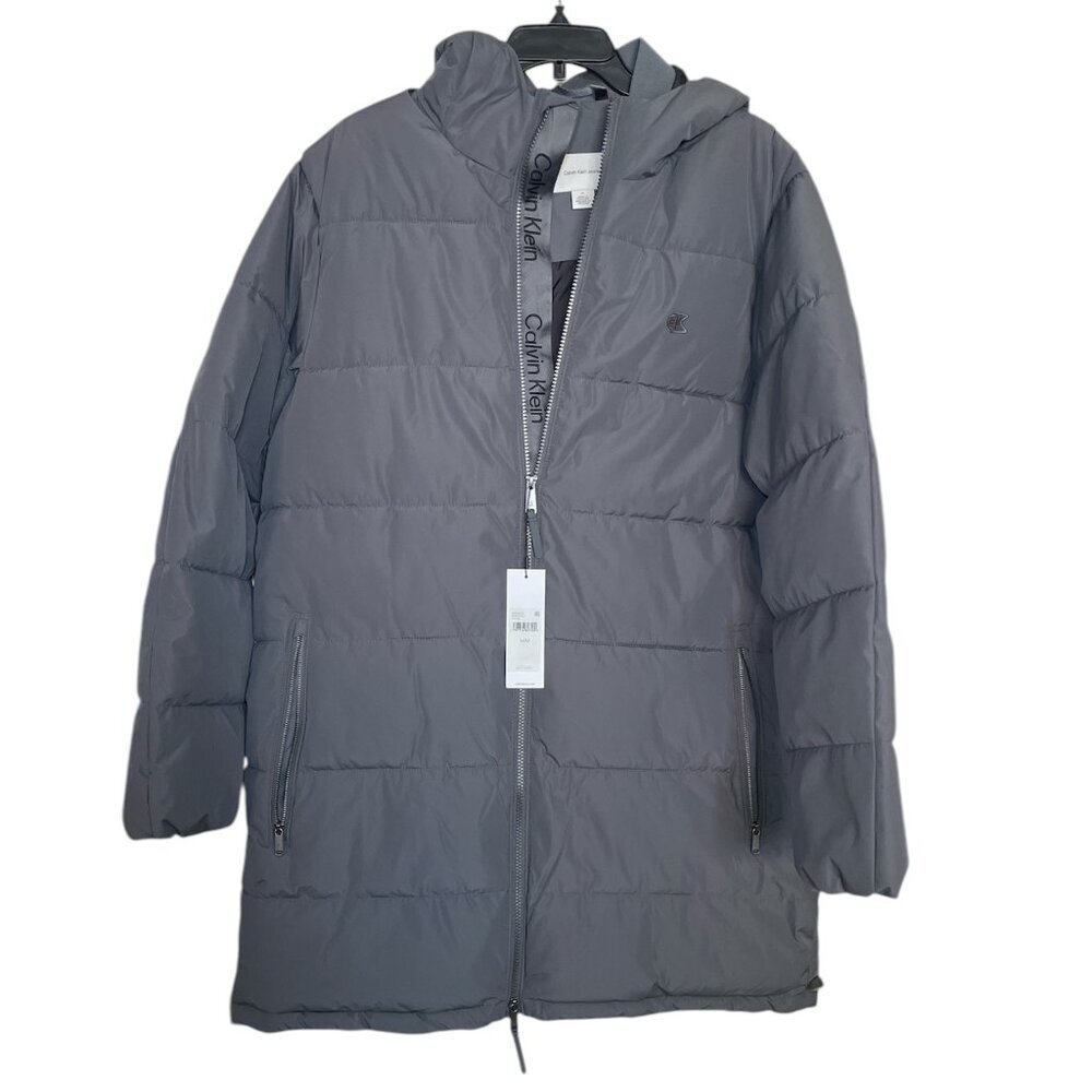 Calvin Klein Heavyweight Hooded Long Puffer Coat sz M